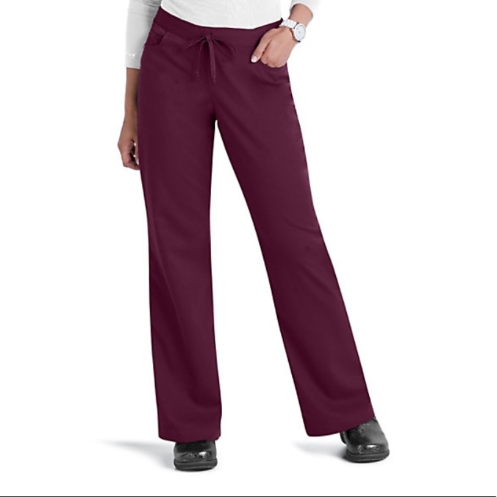 Greys anatomy wine scrub pants